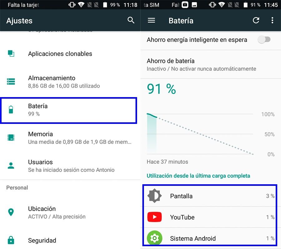 Cómo detectar qué apps consumen más batería y datos en tu teléfono